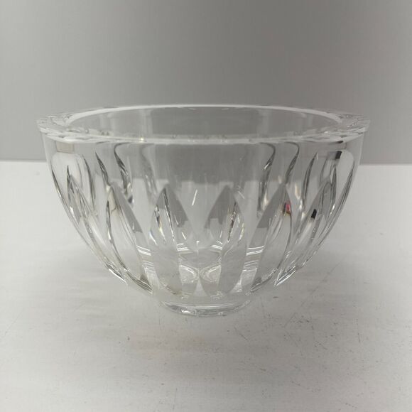 Vintage Lead Crystal Cut Glass Serving Bowl 5" X 4" Open Sugar Bowl Finger Bowl - Picture 4 of 11